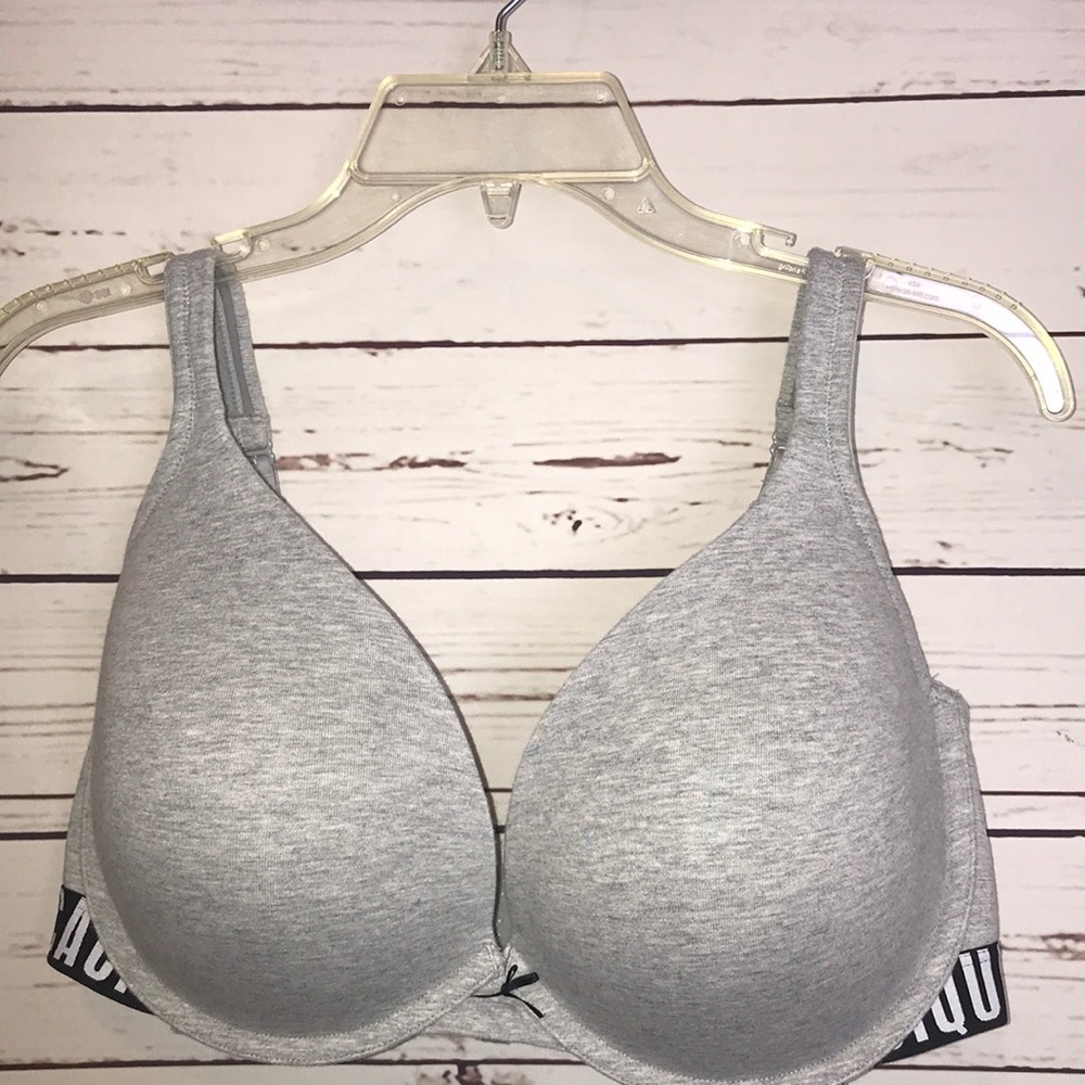 Cacique Boost/Plunge Gray underwire T-shirt bra